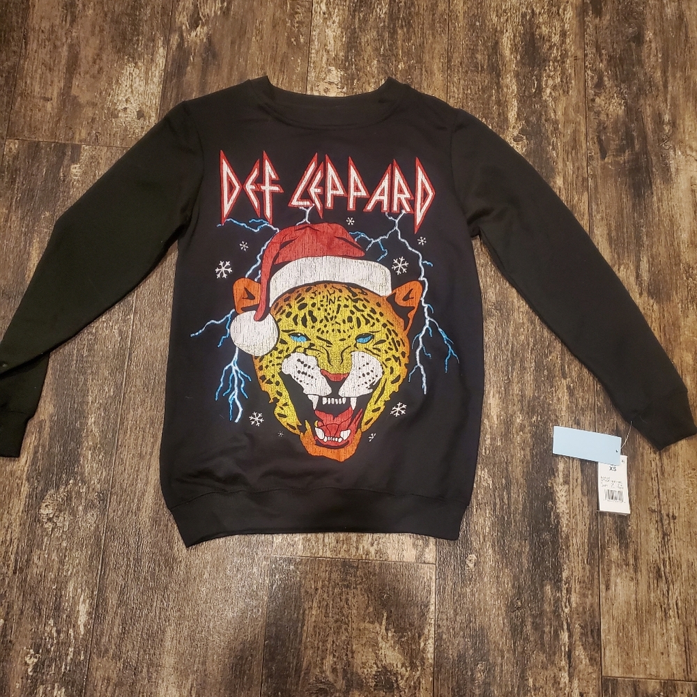 NEW Def Leppard Christmas Sweater XS